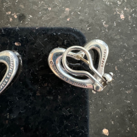 Tiffany silver Elsa Peretti Open Heart earrings - Picture 2 of 14